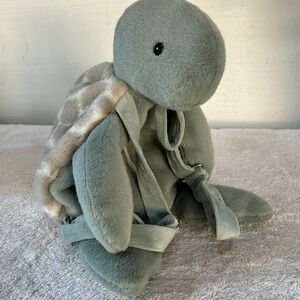 Mon Ami Bruno Taylor Turtle Plush Backpack Stuffed Animal Green NWOT